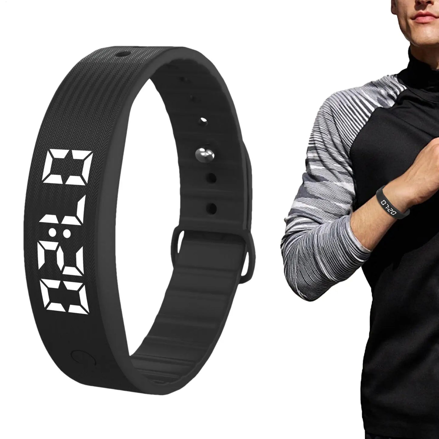 Silent Alarm Wristband – Rechargeable Time for Sleeping and Workouts