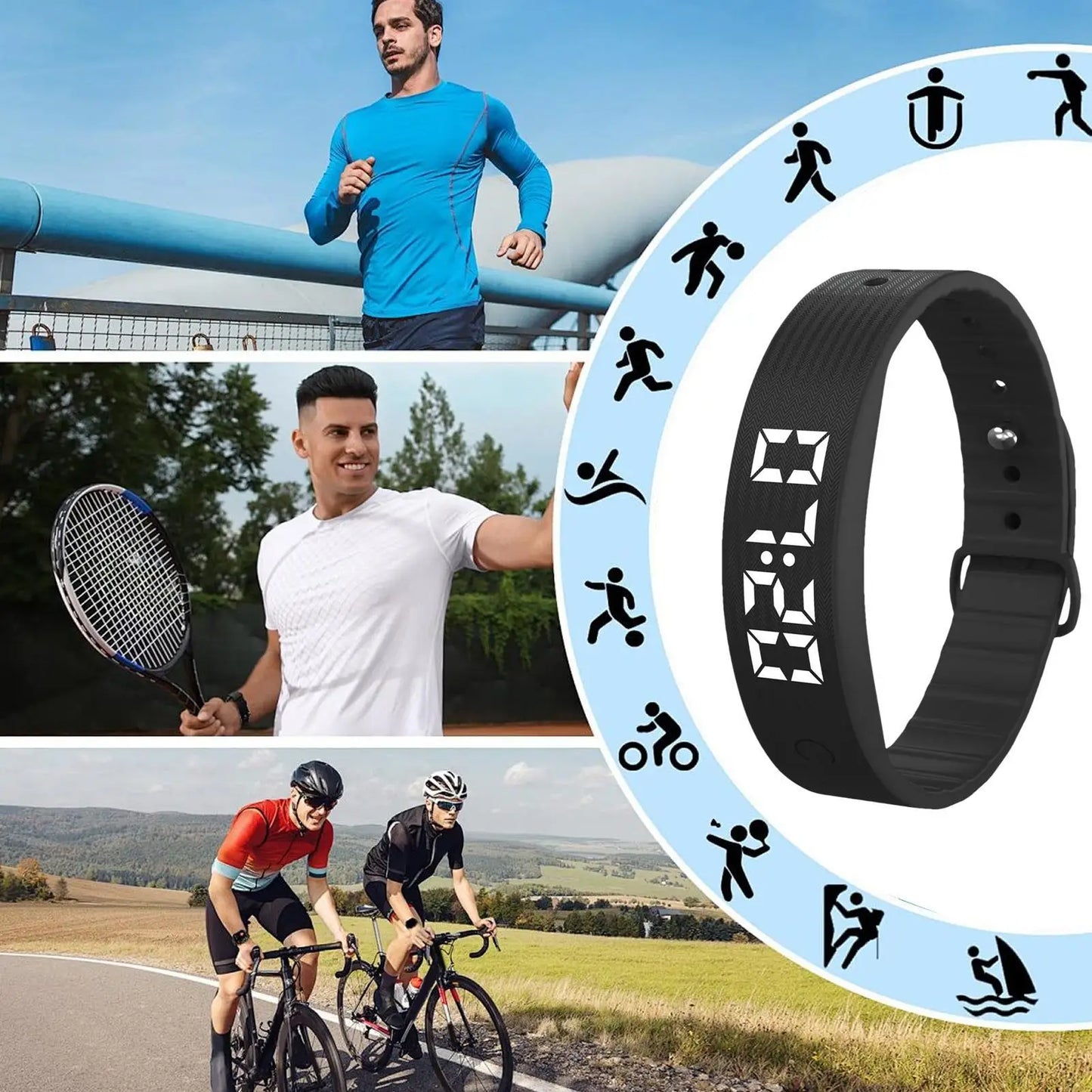 Silent Alarm Wristband – Rechargeable Time for Sleeping and Workouts