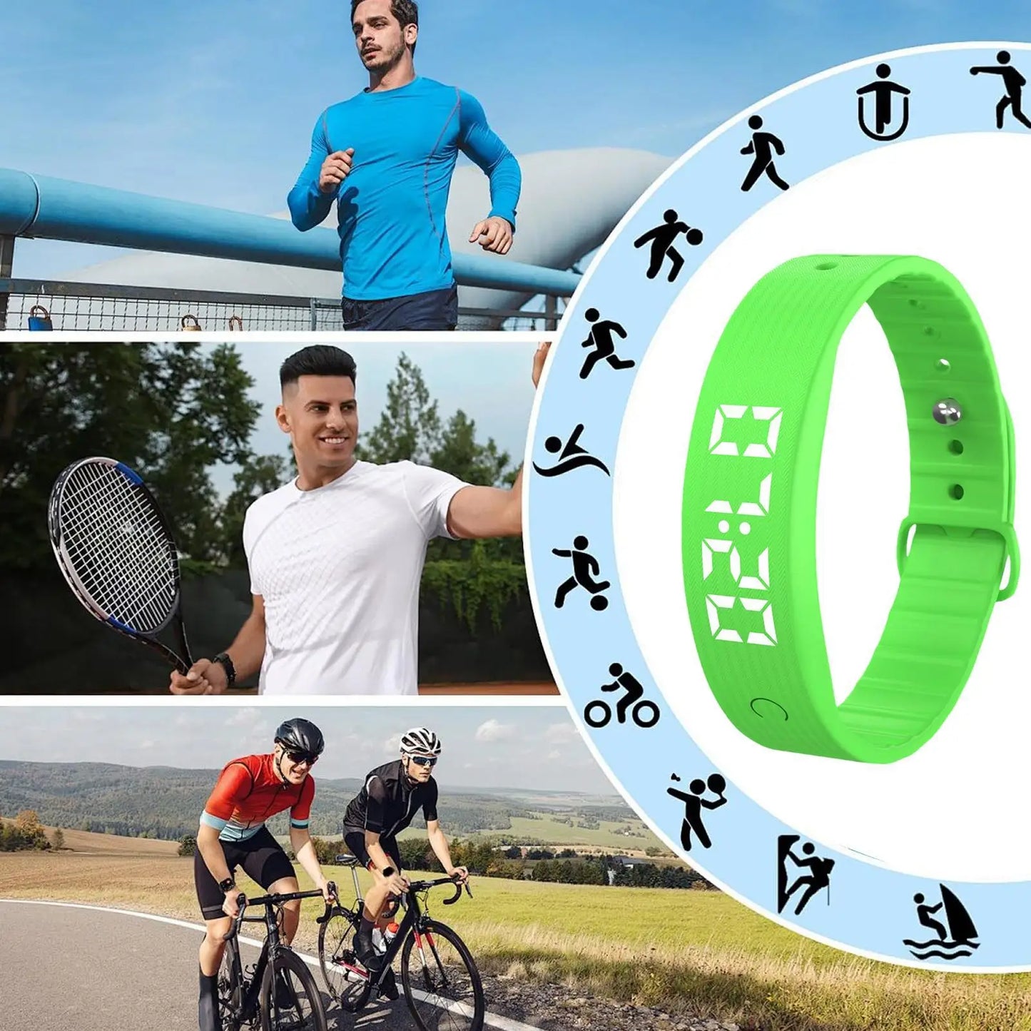 Silent Alarm Wristband – Rechargeable Time for Sleeping and Workouts