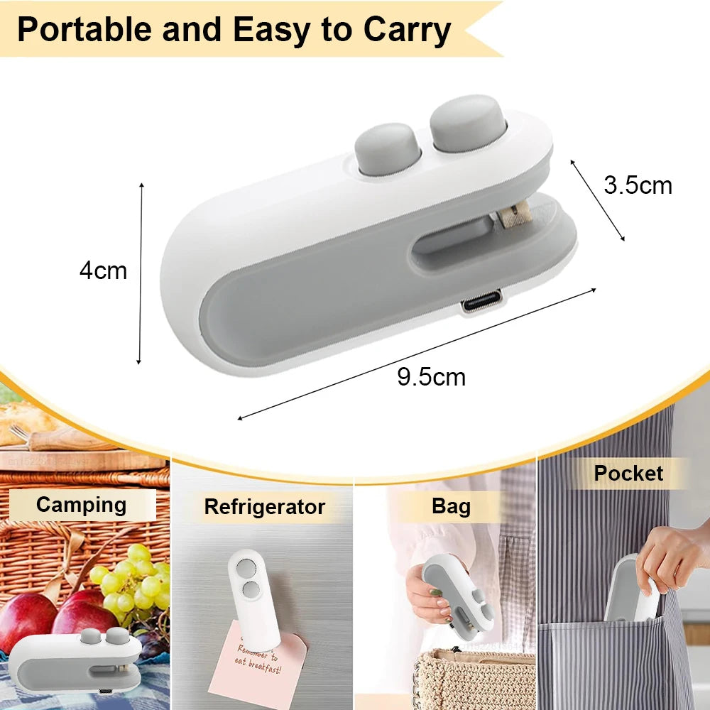 Mini Rechargeable 2-in-1 Bag Sealer & Cutter